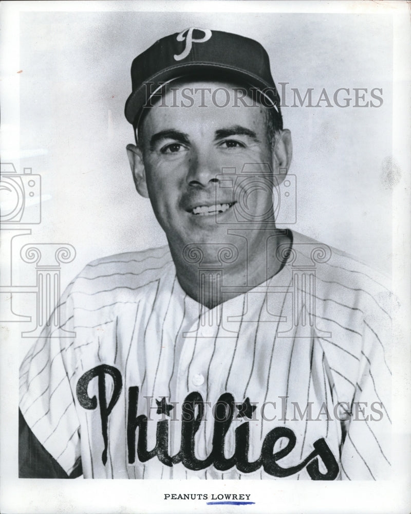 1966 Press Photo Peanuts Lowrey of the Philadelphia Phillies - nes05349- Historic Images