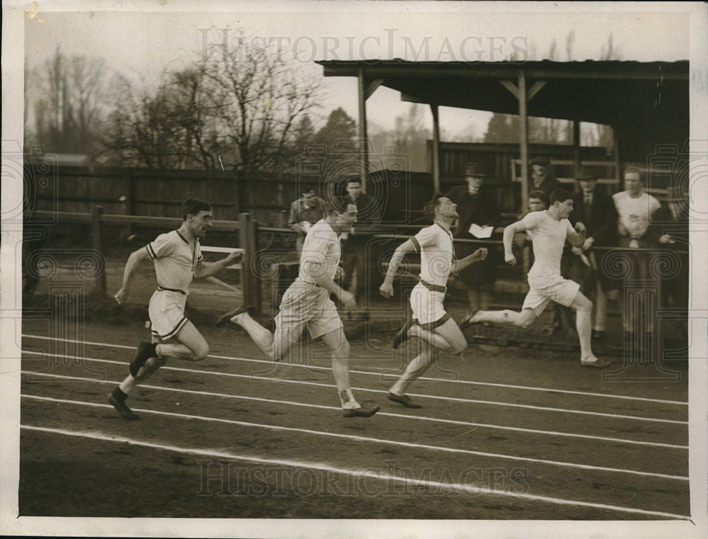 1928 Press Photo N. G. Stockton winning 100 Yard Dash, Oxford University- Historic Images
