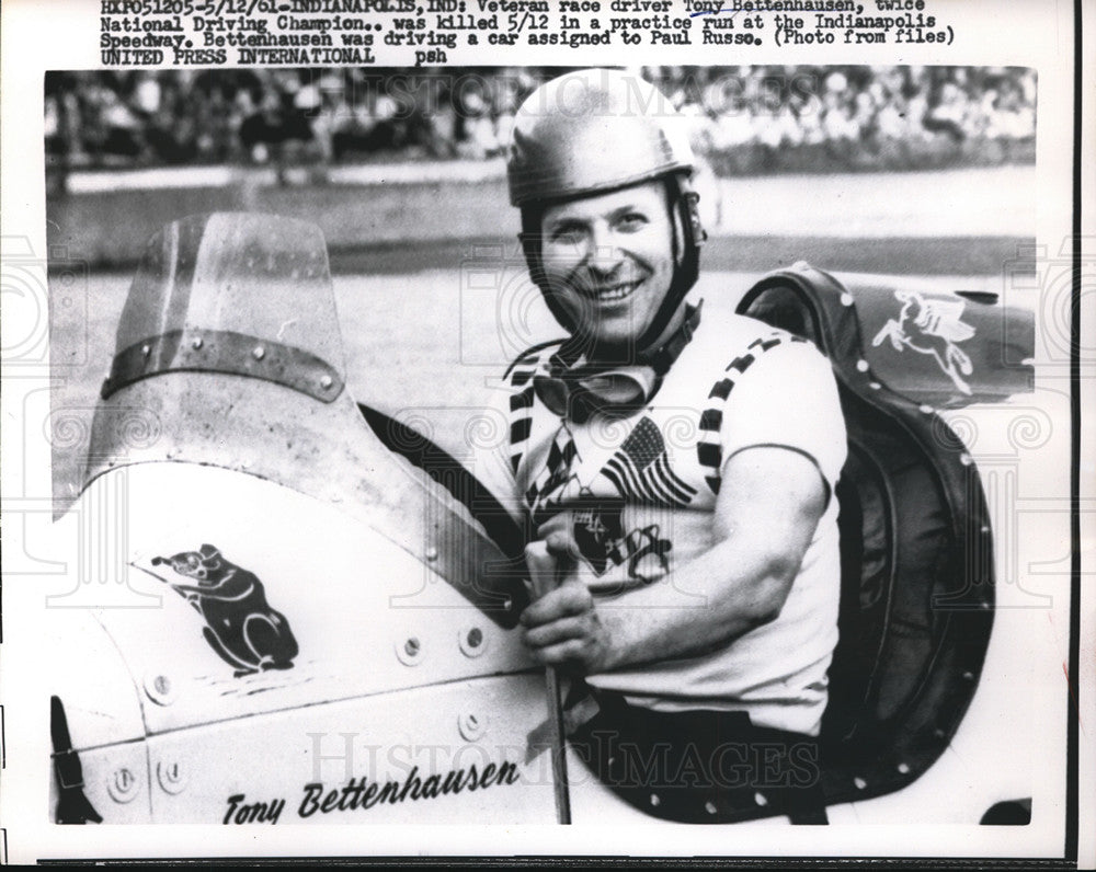 1961 Press Photo Tony Bettenhausen, two time National Driving Champion- Historic Images