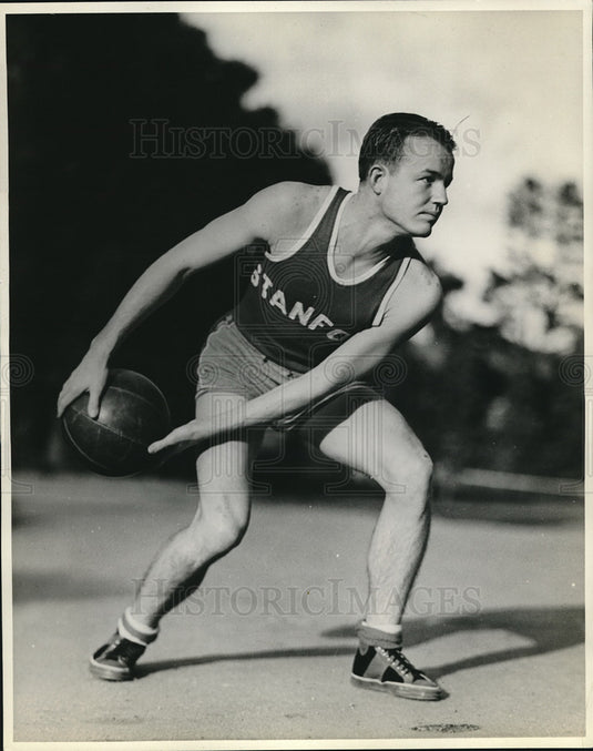 1933 Press Photo Payne Palmer, Stanford University forward - nes05686- Historic Images
