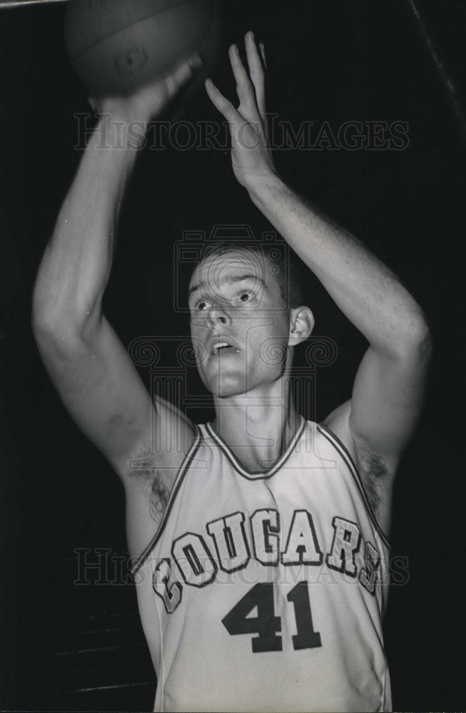 1966 Press Photo Neil Roberts Utah University basketball forward - nes05917- Historic Images