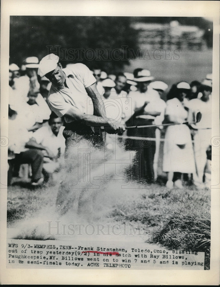 1948 Press Photo Frank Stranahan in sand at Memphis TN golf tournament- Historic Images