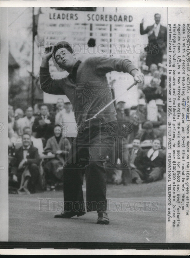 1959 Press Photo Ken Venturi wins Los Angeles Open in California - nes05971- Historic Images