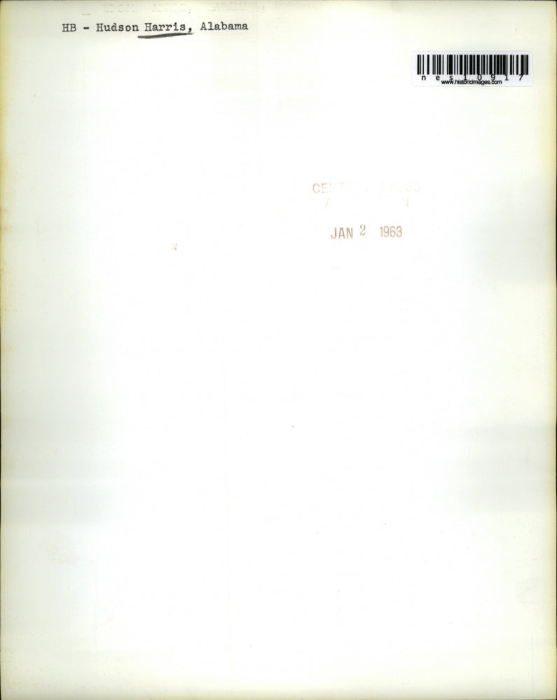 1963 Press Photo Hudson Harris of Alabama. - nes10917