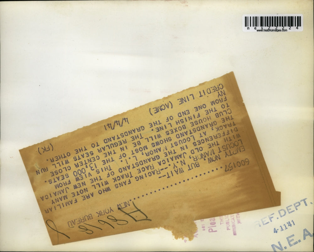 1941 Press Photo Construction on Locust Manor NY Jamaica racetrack - nes22224