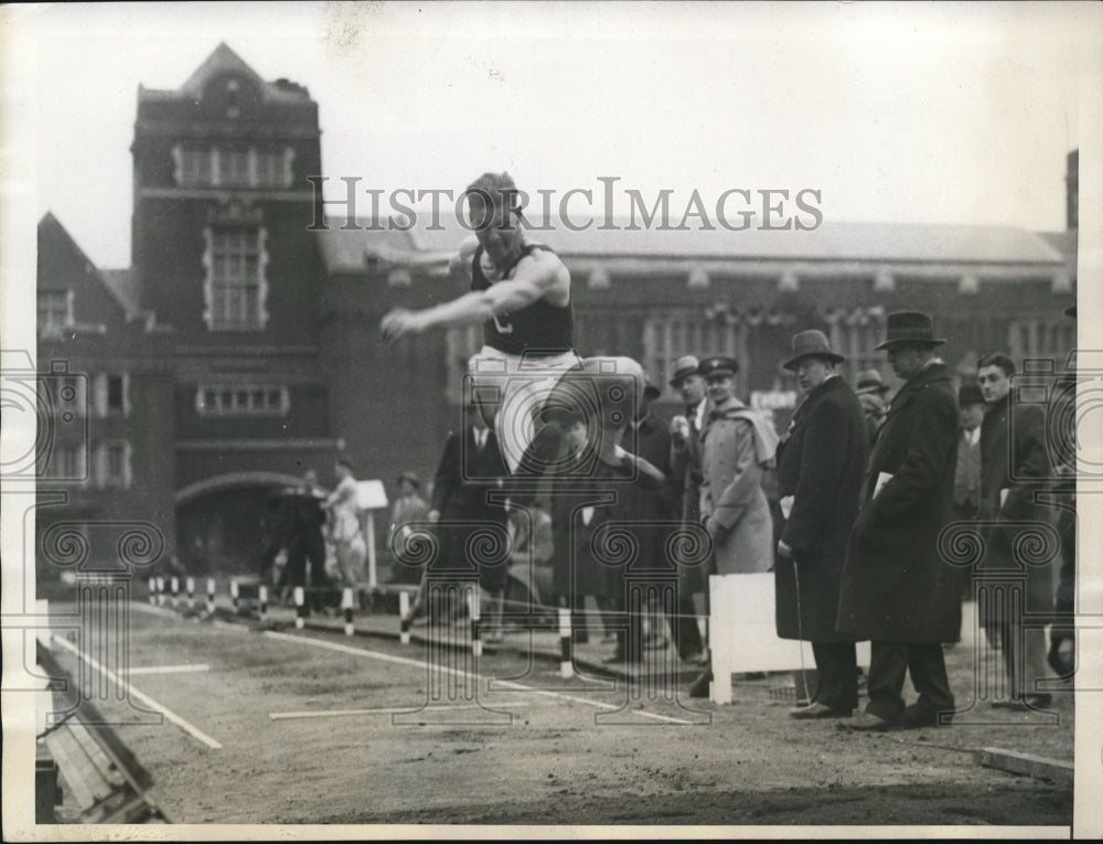 1930 Press Photo R. Daniel Chubbock finish fourth in the broad jump of Decathlon- Historic Images