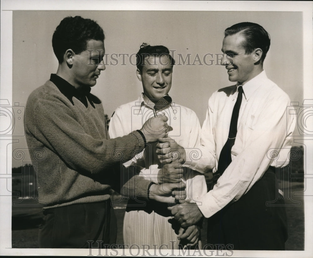 1938 Press Photo Triple tie by Marvin Ward, Willie Lurnesa and Richard Chapman- Historic Images