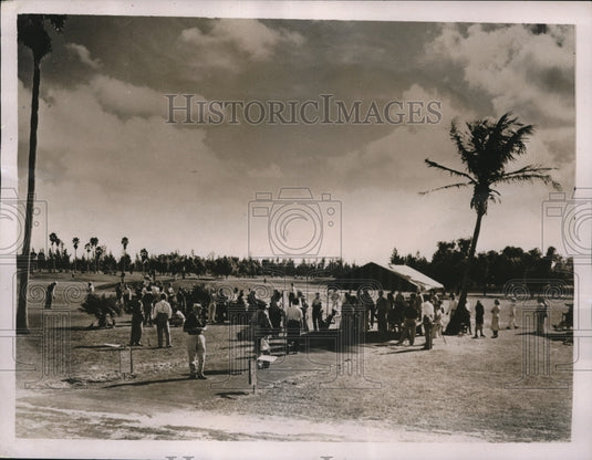 1937 Press Photo Miami Springs Golf 1st tee for tournament - nes24562- Historic Images