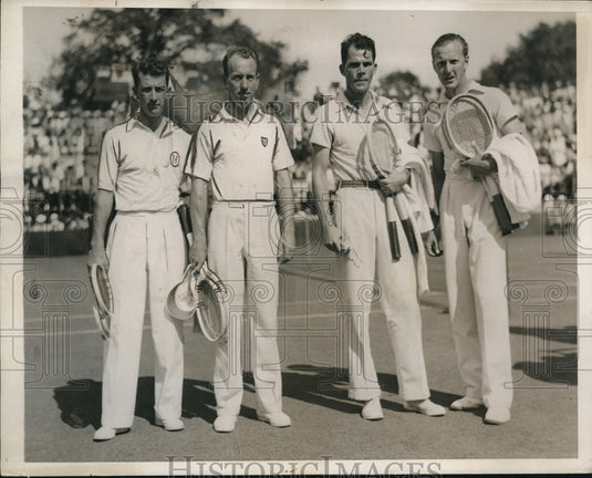 1935 Press Photo The Semi-Finals of the Mens Doubles Championships - nes24826- Historic Images