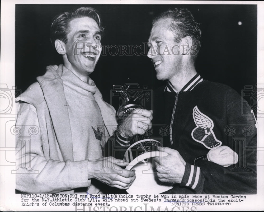 Press Photo FBI Man Fred Wilt (R) and Sweden&#39;s Ingvar Ericsson - nes24947- Historic Images