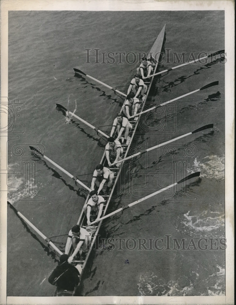 1946 Press Photo Oxford Racing Crew Prepares for Shell Races - nes25020- Historic Images