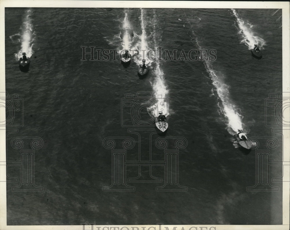 1934 Press Photo Natl Outboard motorboat race in Philadelphia Pa - nes25271- Historic Images