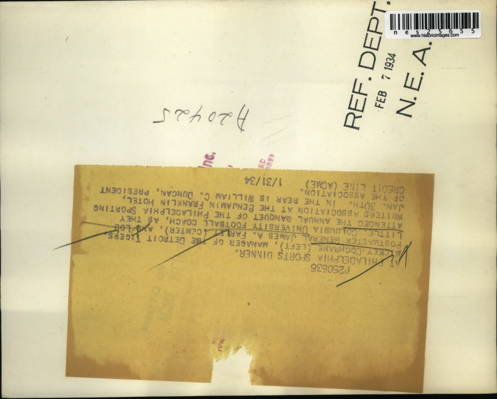 1934 Press Photo Mickey Cochrane Tigers mgr, Lou Little Columbia coach