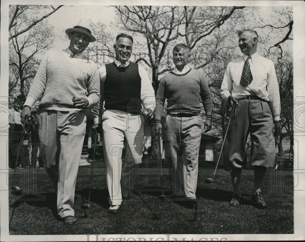 1932 Press Photo Football coaches KL Wilson, D Hanley,B Zuppke, F NcCormick- Historic Images