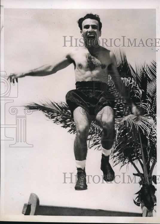 1938 Press Photo Miami Fla Pete Shannon in boxing training - nes25723- Historic Images