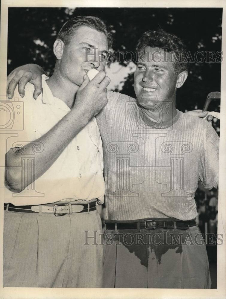 1943 Press Photo hicago Harold Jug McSpadden & Buck White at All American Open- Historic Images