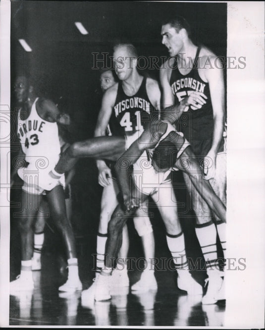 1958 Press Photo Lafayette Ind Purdues Wilson Rice vs Wisconsin - nes25818- Historic Images