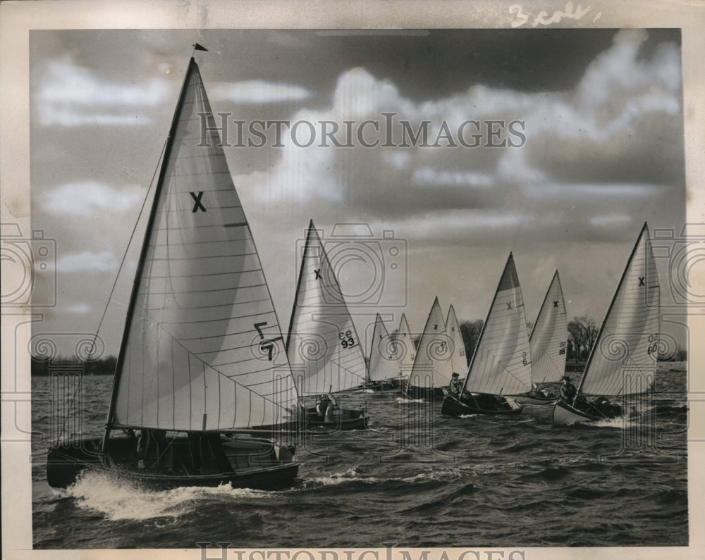 1940 Press Photo Larchmont NY Batl Dinghy championship race - nes25999- Historic Images