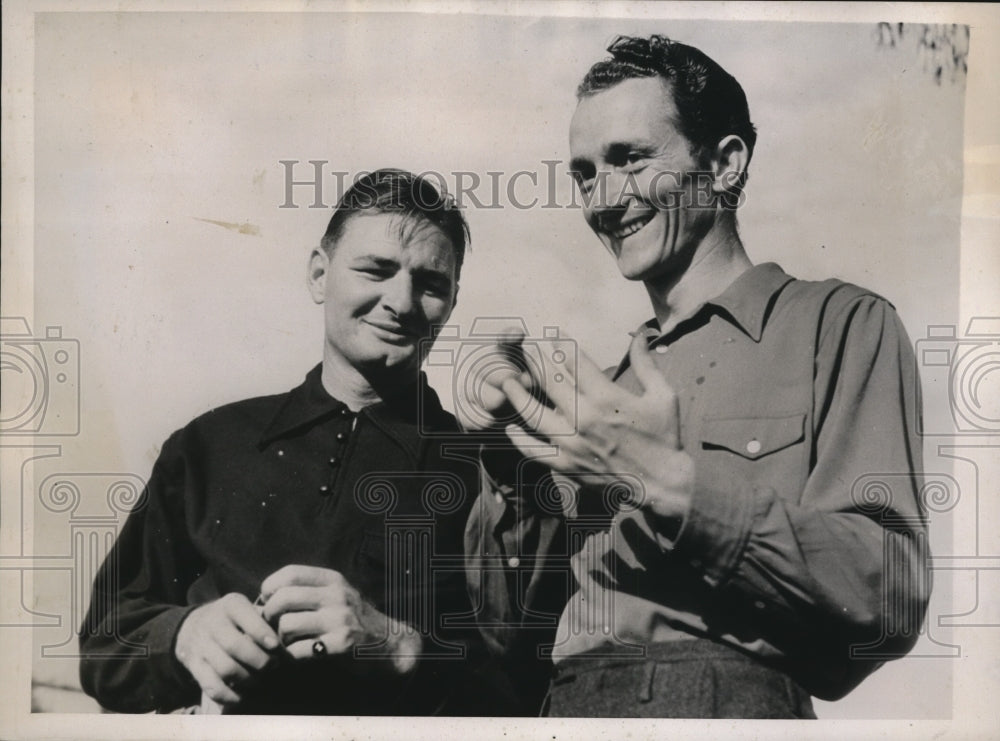 1938 Press Photo Miami Fla Harold Jug McSpaden & John Geertsen at Miami Open- Historic Images