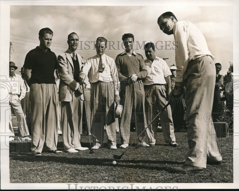 1939 Press Photo Miami Fla Harold Jug McSpaden, G Kow, R Munday,E Bush, Stahlb- Historic Images