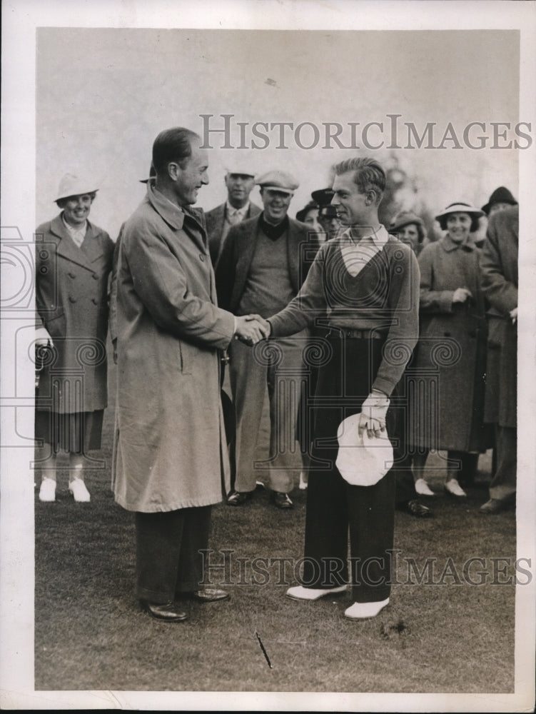 1937 Press Photo George Dunlap Jr, Bobby Dunkleberger Pinehurst NC golf- Historic Images