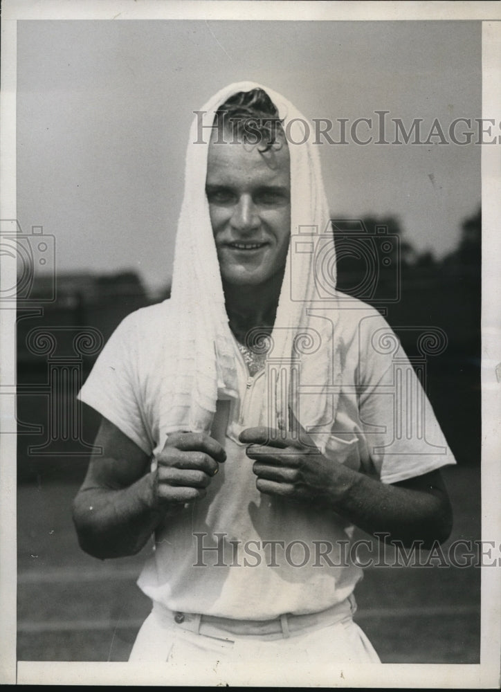 1934 Press Photo Gene Mako UCLA at Intercollegiate tennis - nes26271- Historic Images