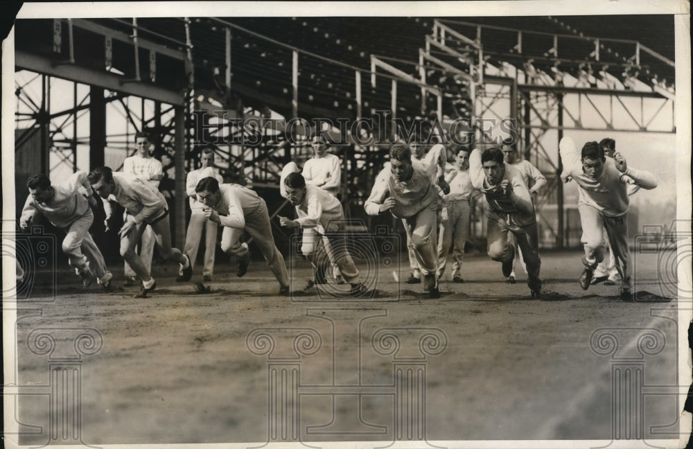 1931 Press Photo Penn Relay team at Harvard in Cambridge Mass - nes26377- Historic Images