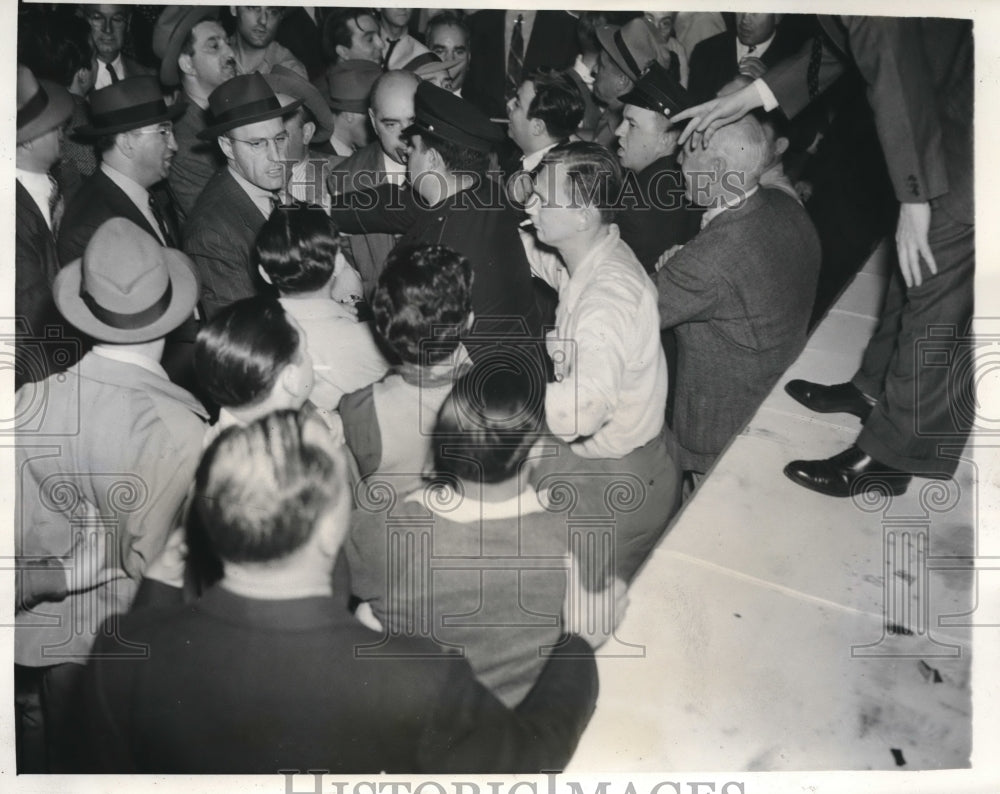 1941 Press Photo Cleveland Ohio Jimmy Reeves crowd boxing match vs Jack LaMotta- Historic Images