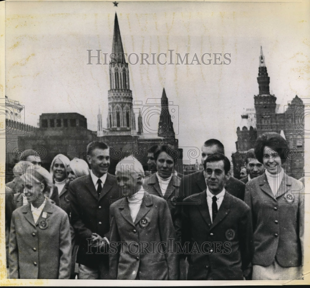 1968 Press Photo Soviet athletes Zimdna, Moronov, Rines, Sofvino - nes26515- Historic Images