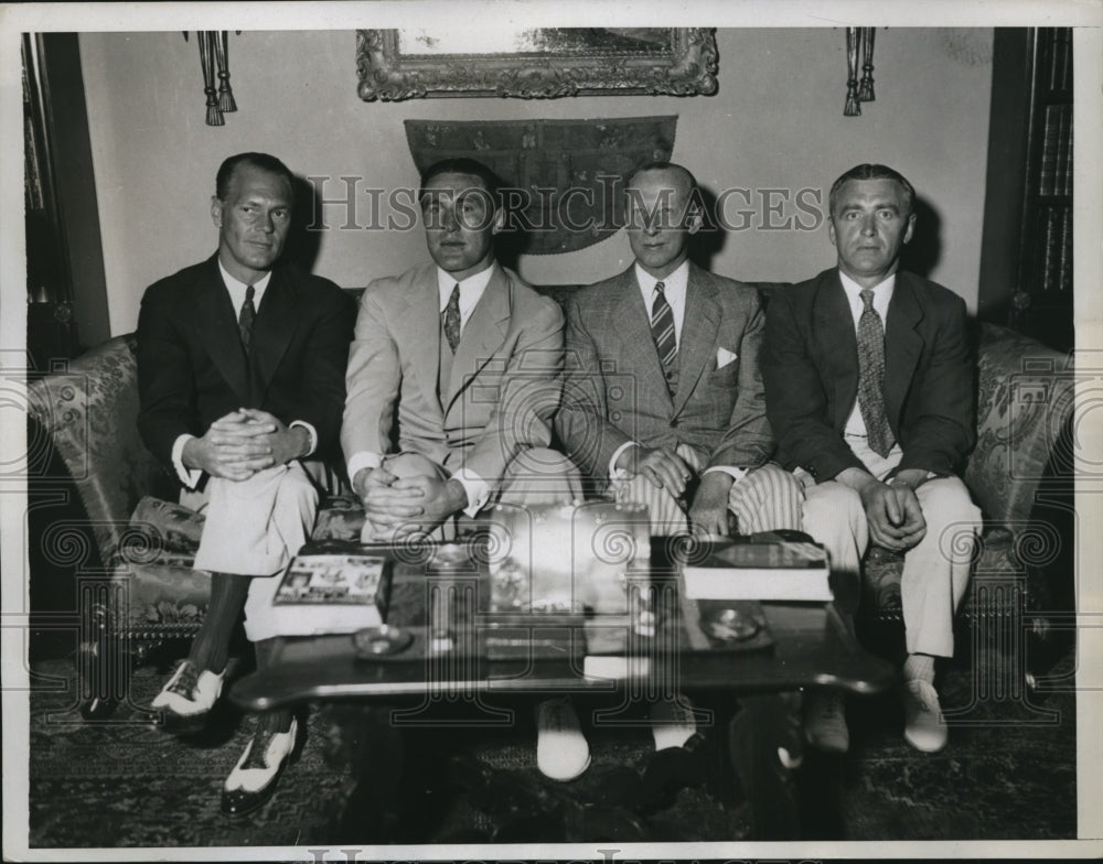 1934 Press Photo Boxer Tommy Loughran, James Cromwell, AA KEnt, J Smith- Historic Images