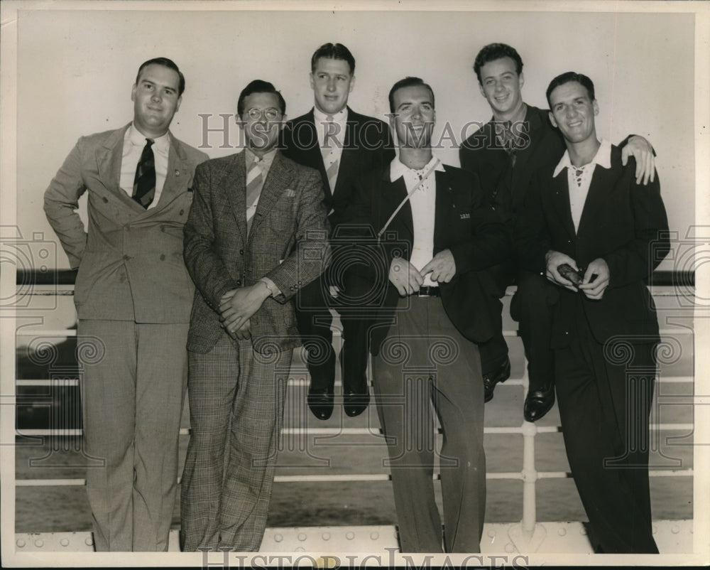 1937 Press Photo US Ski Team DuBois, Litchfield, Hunter Jr, Wells,Chivers- Historic Images