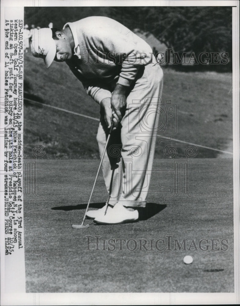 1956 Press Photo San Francisco golfer Mike Fetchit in Western Open - nes26817- Historic Images