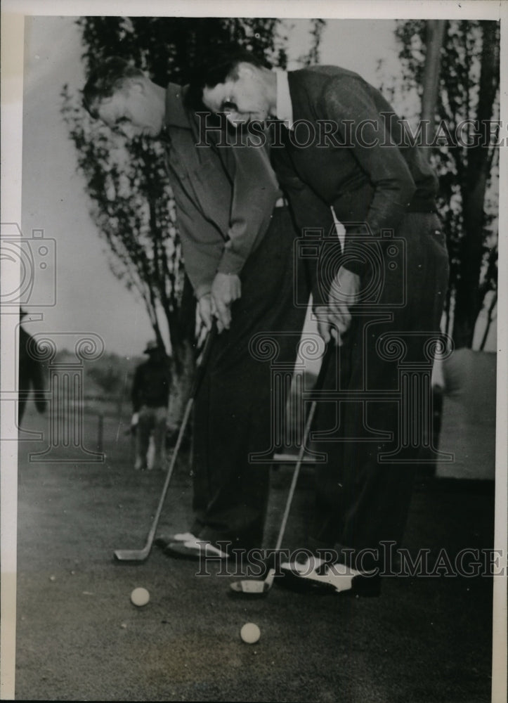 1938 Press Photo Denver Colorado Al &amp; Frank Zimmerman at Natl Open golf- Historic Images