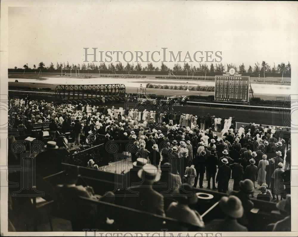 1934 Press Photo Hialeah Park races Little Corporal leads 7th race - nes27322- Historic Images