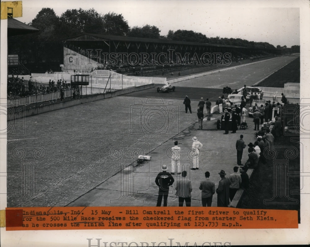 1948 Press Photo Indianapolis Ind Bill Cantrell qualifys for Indy 500- Historic Images