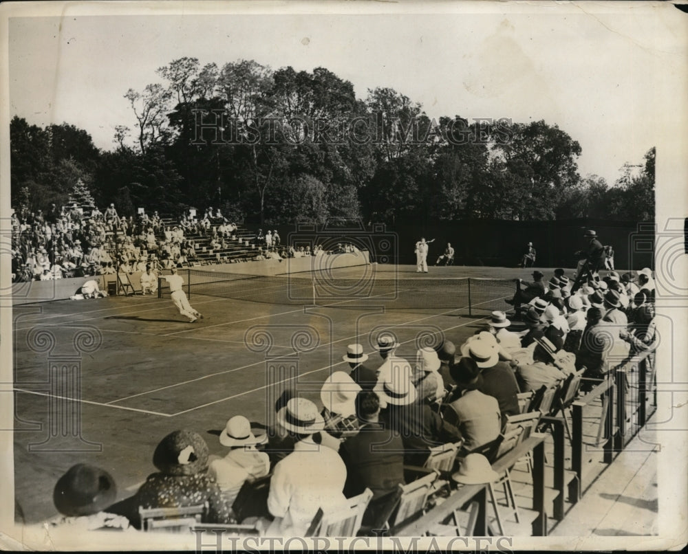 1931 Press Photo Davis Cup tennis at Chevy Cahse Md S Wogo Jr vs R Boyd- Historic Images