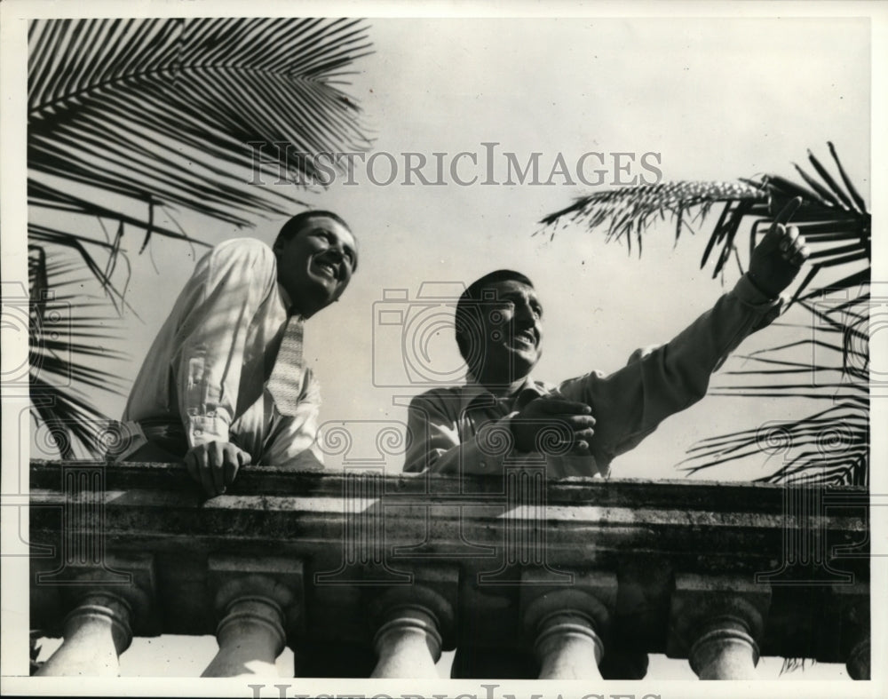 1936 Press Photo Coral Gables Fla Sam Parks Jr Natl Open Champ &amp; Tony Manero- Historic Images