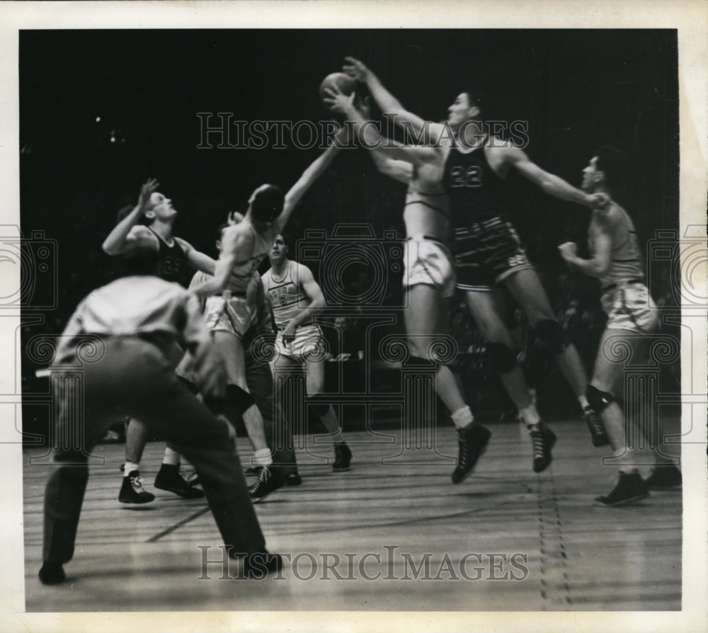 1941 Press Photo Fordham Us Rbt Sherry vs Rice&#39;s B Kinney, B Closs - nes27840- Historic Images