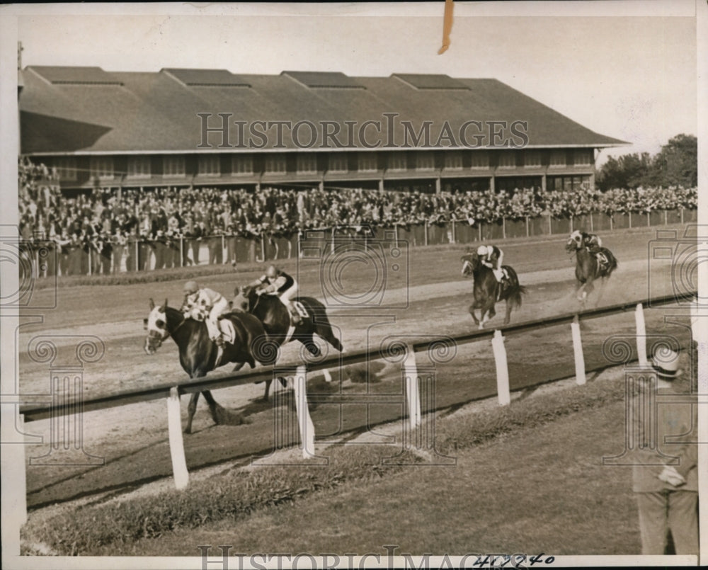 1937 Press Photo Jamaic track NY Swahill wins vs Page Boy, Dangerpoint- Historic Images