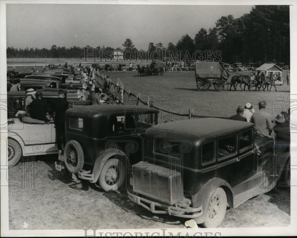 1933 Press Photo Pinehurst NC Horse show special wagon class - nes27957- Historic Images