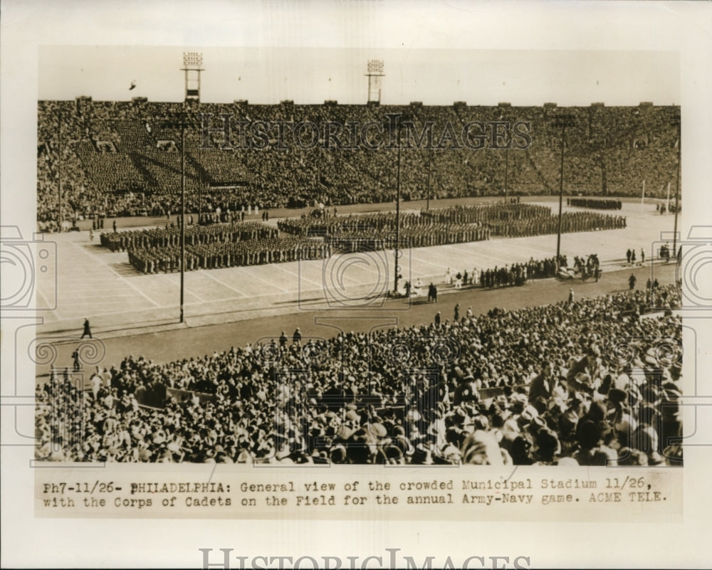 1949 Press Photo Philadelphia Pa Corps of Cadets at Army -Navy game - nes27976- Historic Images