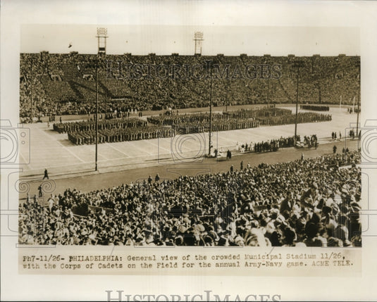 1949 Press Photo Philadelphia Pa Corps of Cadets at Army -Navy game - nes27976- Historic Images