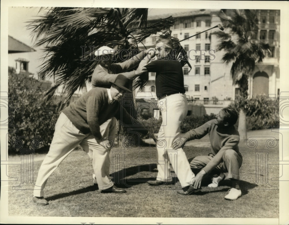 1935 Press Photo Miami Fla Biltmore Colf John Golsen, Paul Runyan - nes27991
