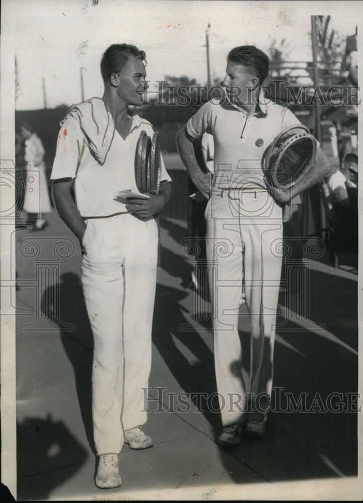 1934 Press Photo Gene Mako &amp; Donald Budge to play for doubles title - nes28517- Historic Images