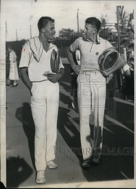1934 Press Photo Gene Mako & Donald Budge to play for doubles title - nes28517- Historic Images
