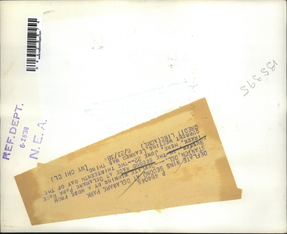 1938 Press Photo Stanton Del Deflate wins vs Butter & Learned - nes28874