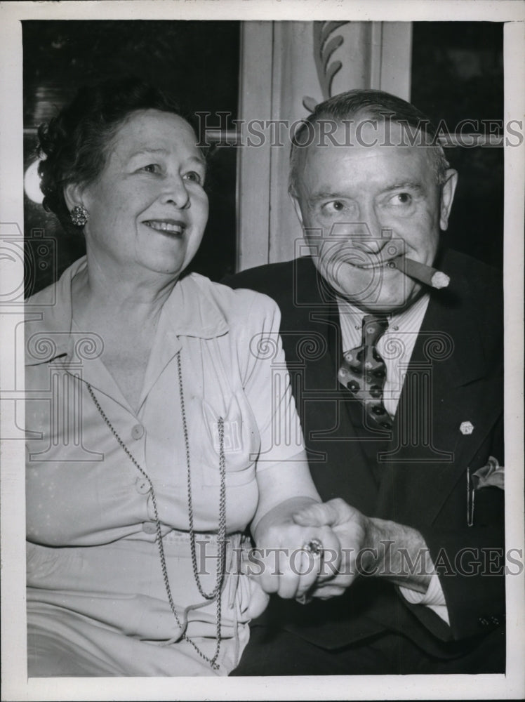 1945 Press Photo Former race car driver Barney Oldfield remarries second wife- Historic Images