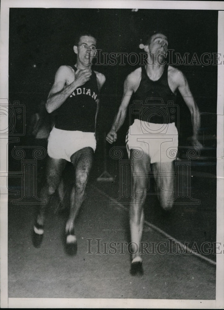 1936 Press Photo Eddie OBrien of Syracuse wins Millrose 600 - nes29935- Historic Images