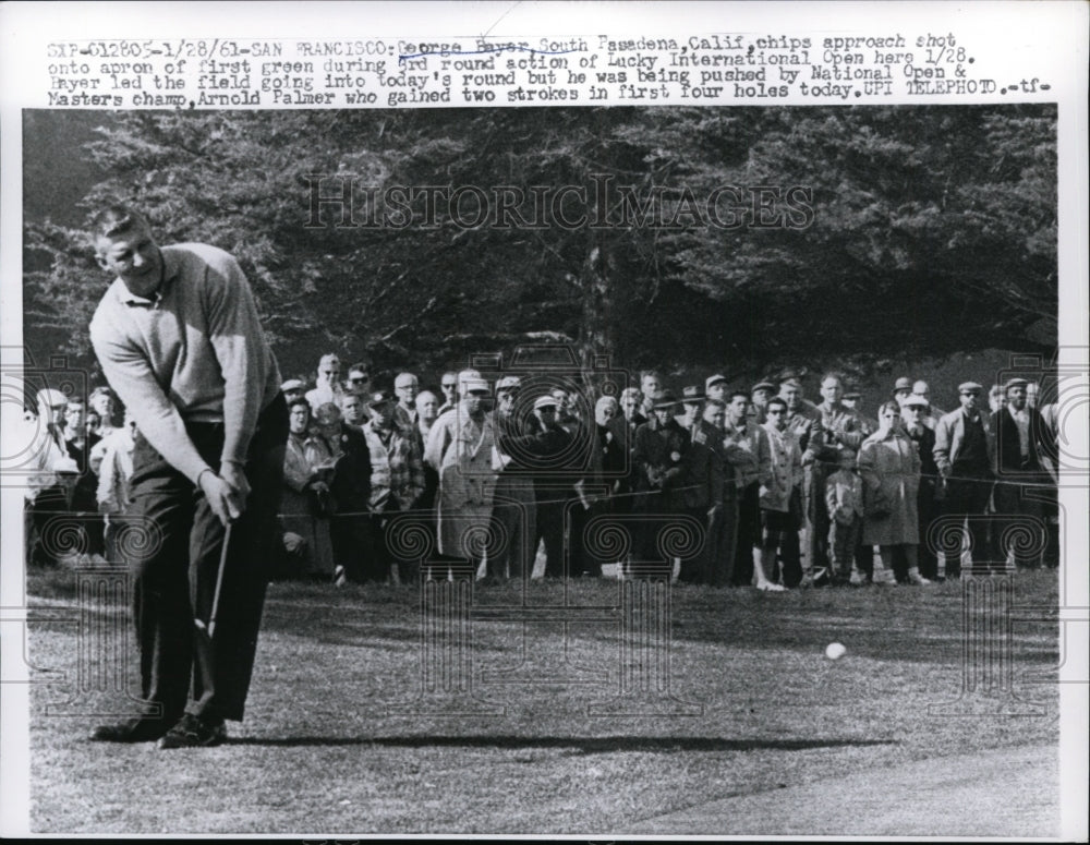 1961 Press Photo San Francisco George Bayer in Lucky International Open golf- Historic Images