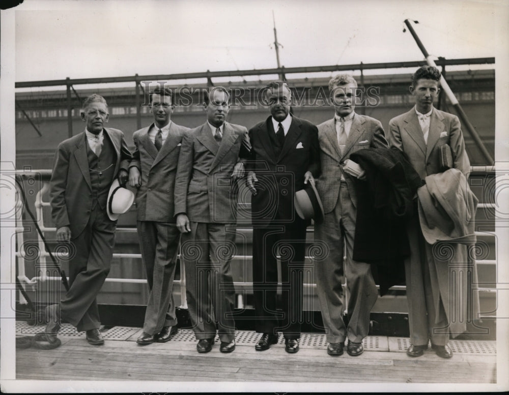 1935 Press Photo Davis Cup tennis US Harry Hillman, John Van Ryn - nes30394- Historic Images